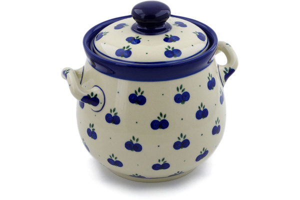 Jar with Lid and Handles 7"