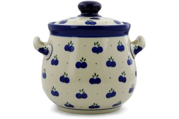 Jar with Lid and Handles 7"