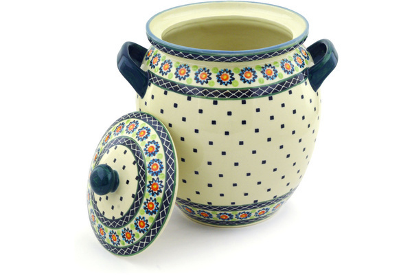 Jar with Lid and Handles 10"