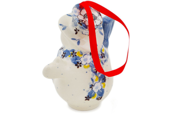 Snowman Ornament With Bell 4"