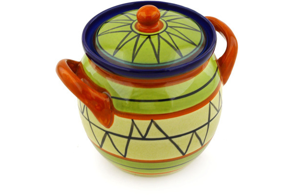 Jar with Lid and Handles 5"