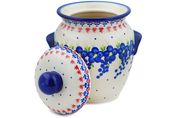 Jar with Lid and Handles 9"