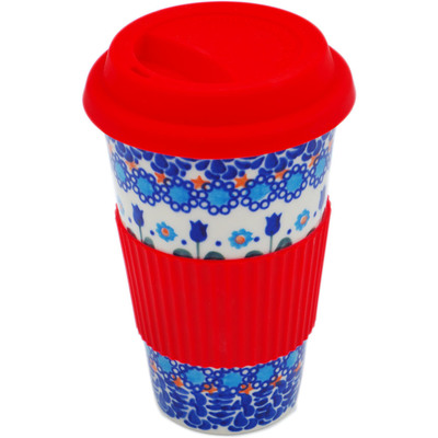 Travel Coffee Mug with Muliticolor Sleeve