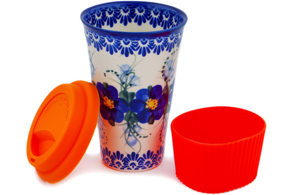 Travel Coffee Mug with Muliticolor Sleeve