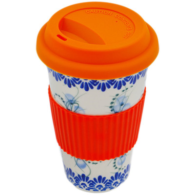 Travel Coffee Mug with Muliticolor Sleeve