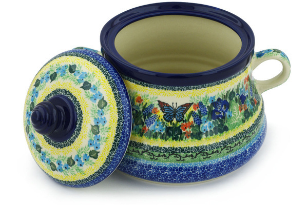 Jar with Lid and Handles 9"