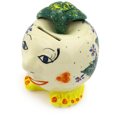 Apple Shaped Piggy Bank 4"