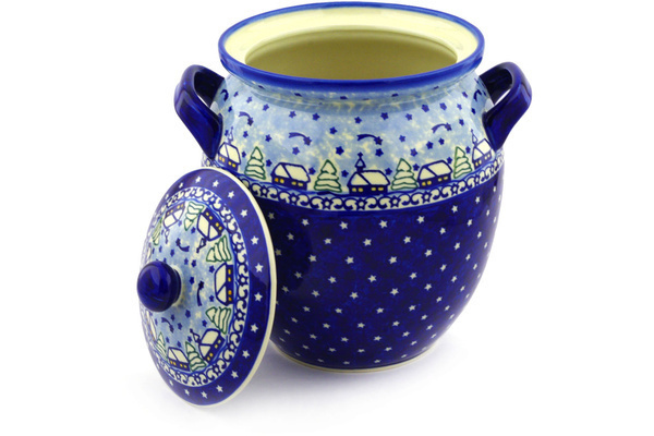 Jar with Lid and Handles 10"