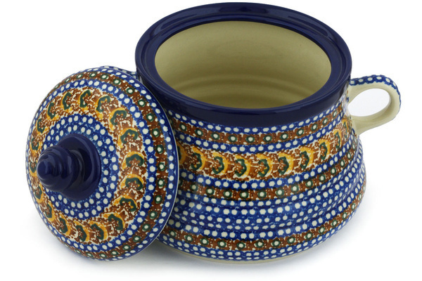 Jar with Lid and Handles 9"