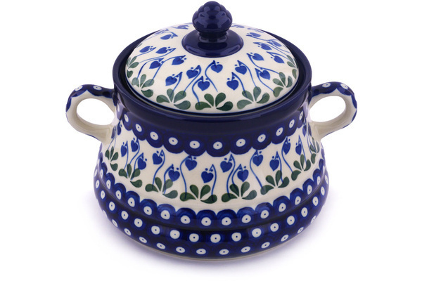 Jar with Lid and Handles 9"