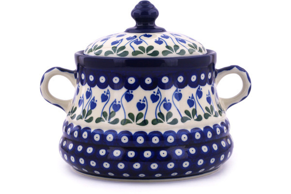 Jar with Lid and Handles 9"