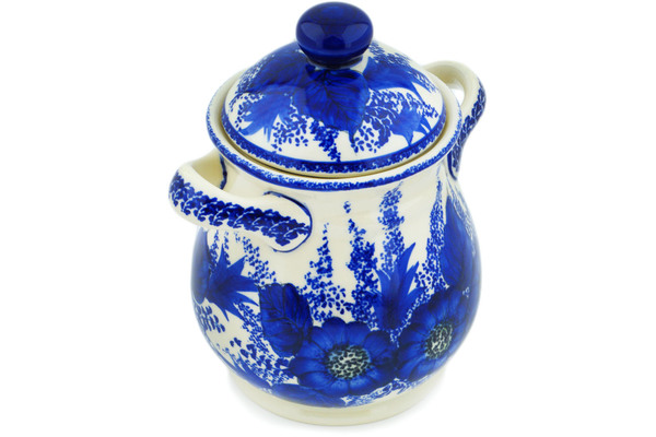 Jar with Lid and Handles 8"