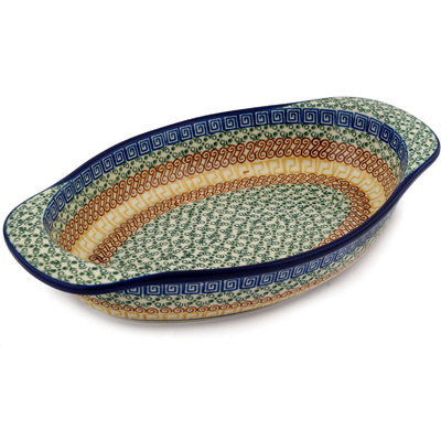 Oval Baker with Handles 13"