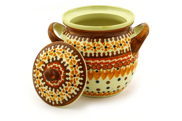 Jar with Lid and Handles 5"