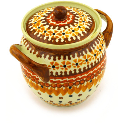 Jar with Lid and Handles 5"