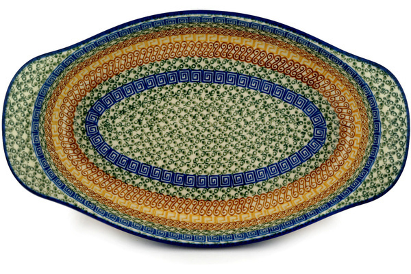 Oval Baker with Handles 15"