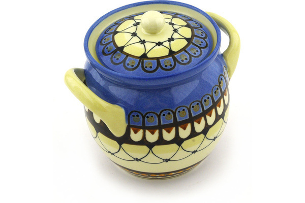 Jar with Lid and Handles 5"