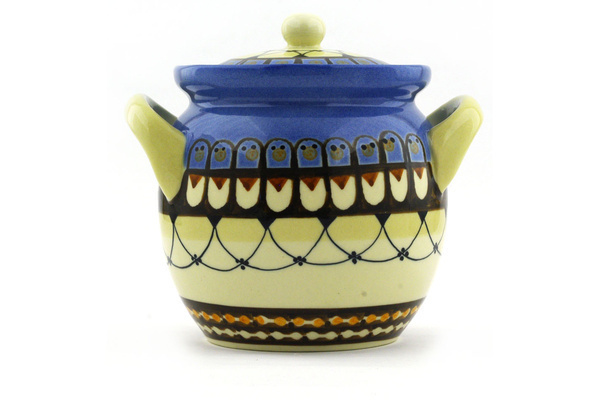 Jar with Lid and Handles 5"