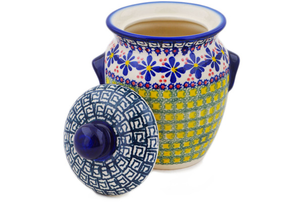 Jar with Lid and Handles 7"