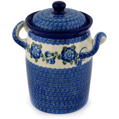 Jar with Lid and Handles 9"