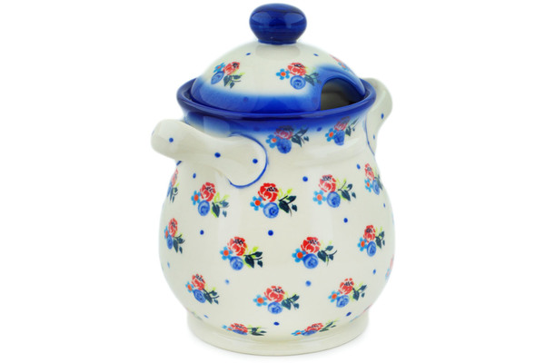 Jar with Lid and Handles 8"