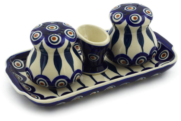 Salt and Pepper with Toothpick Holder 8"