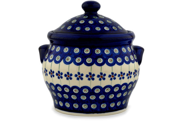 Jar with Lid and Handles 6"