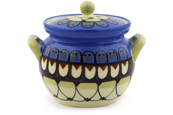 Jar with Lid and Handles 5"