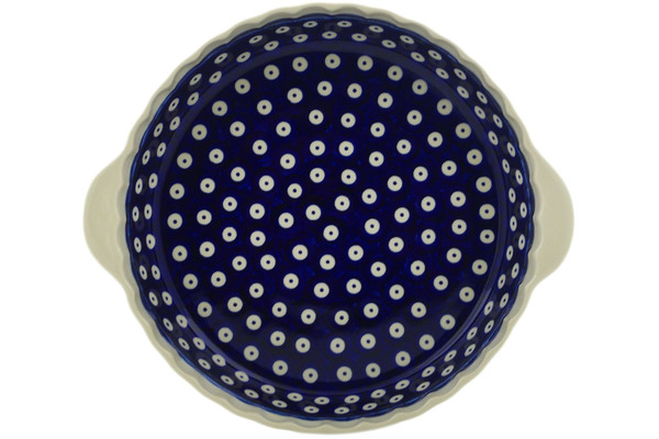 Pie Dish Fluted with Handles 11"