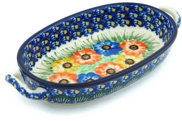 Oval Baker with Handles 9"