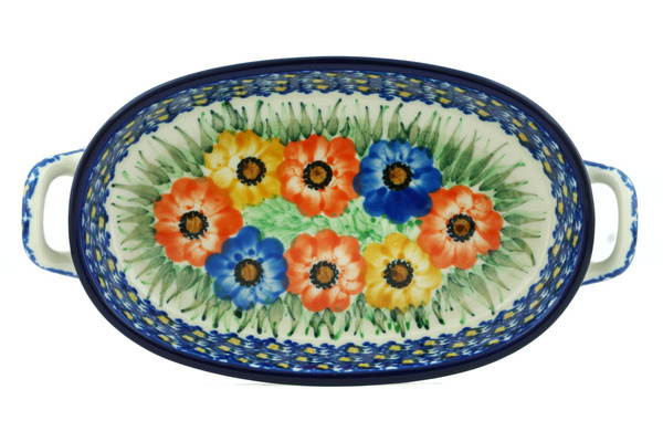 Oval Baker with Handles 9"