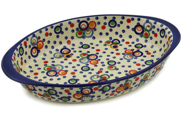 Oval Baker with Handles 13"