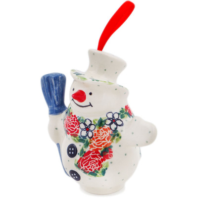 Snowman Ornament With Bell 4"
