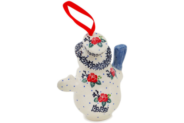 Snowman Ornament With Bell 4"