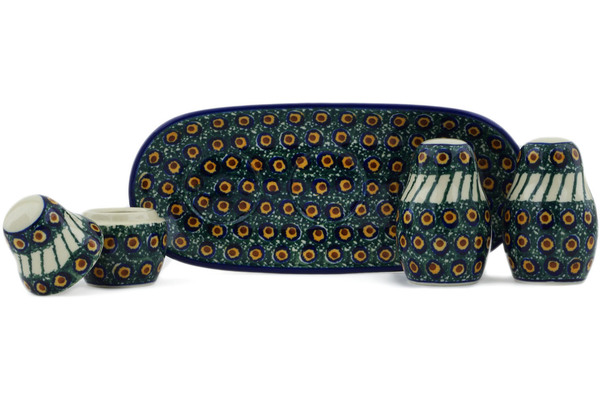 Salt and Pepper with Toothpick Holder 10"