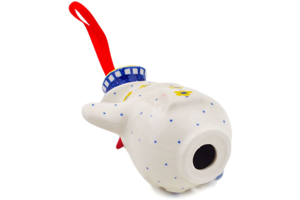 Snowman Ornament With Bell 4"