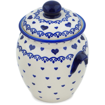 Jar with Lid and Handles 7"