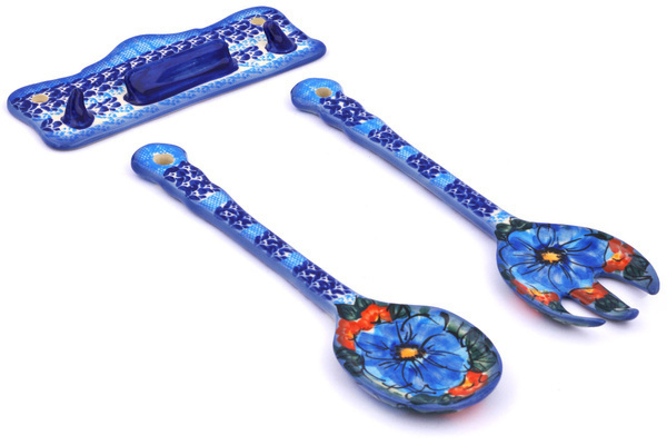 Salad Spoon and Fork Set 12"