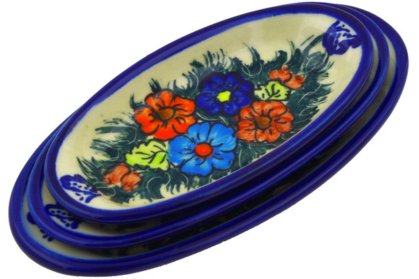 Condiment set of 3 nesting dishes: 7¼-inch, 6½-inch, 5¾-inch