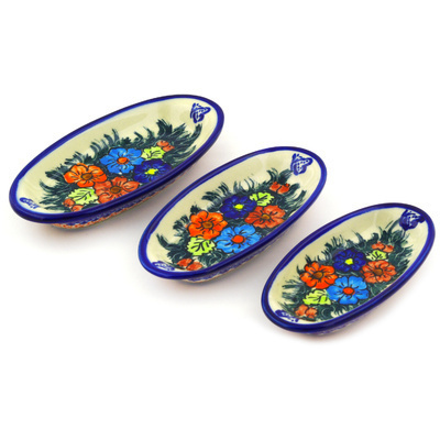 Condiment set of 3 nesting dishes: 7¼-inch, 6½-inch, 5¾-inch