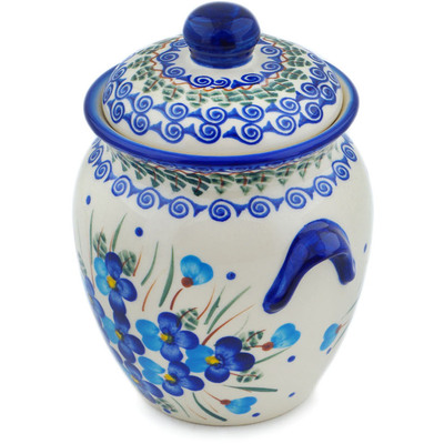 Jar with Lid and Handles 7"