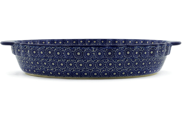 Pie Dish Fluted with Handles 11"