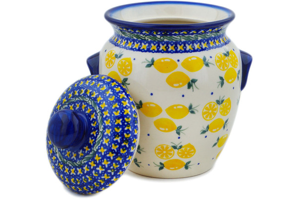 Jar with Lid and Handles 7"