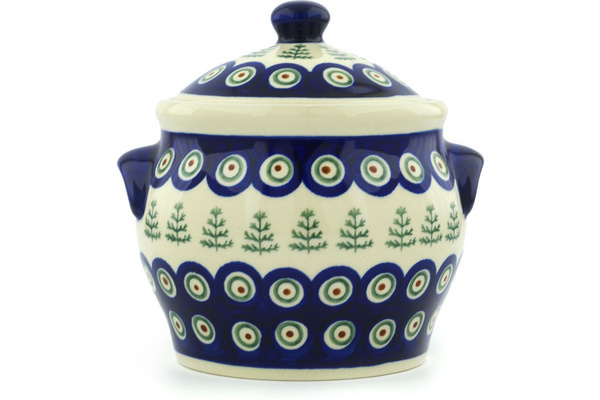 Jar with Lid and Handles 6"