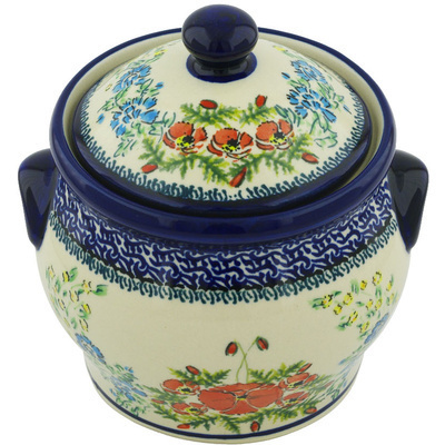 Jar with Lid and Handles 6"