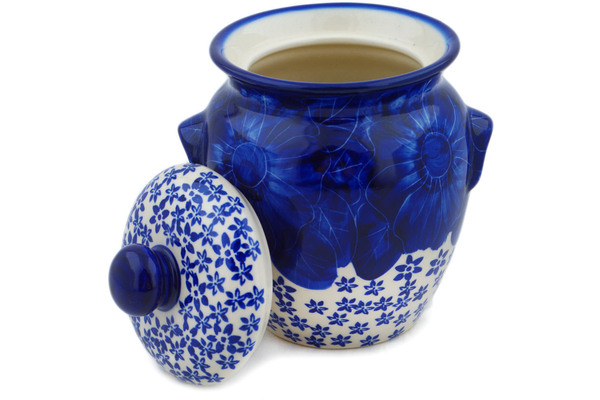 Jar with Lid and Handles 7"