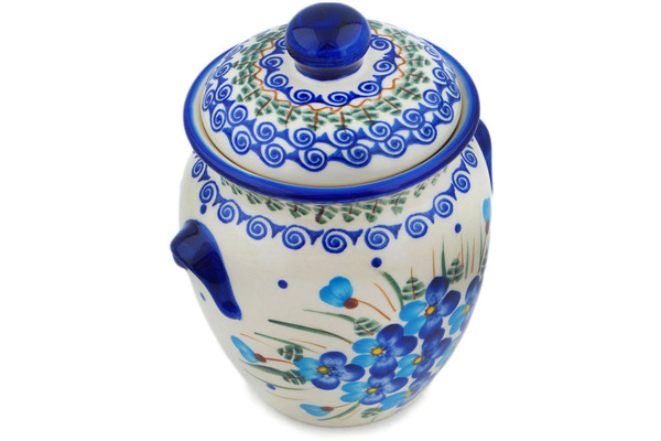 Jar with Lid and Handles 7"