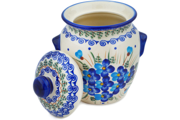 Jar with Lid and Handles 7"