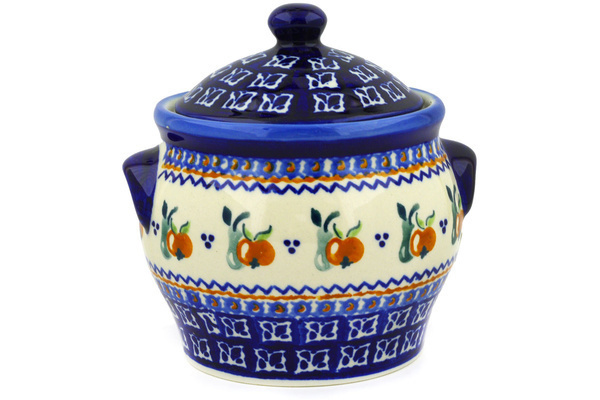 Jar with Lid and Handles 6"