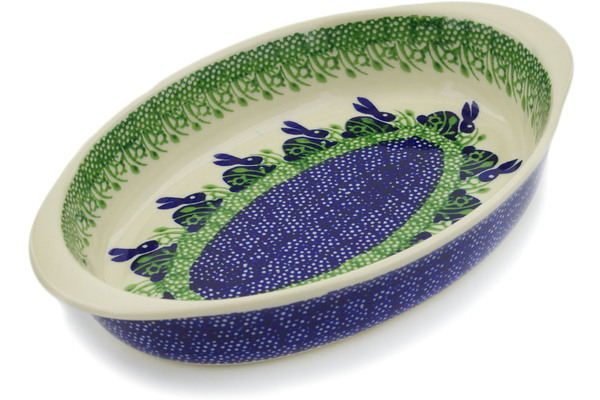 Oval Baker with Handles 12"